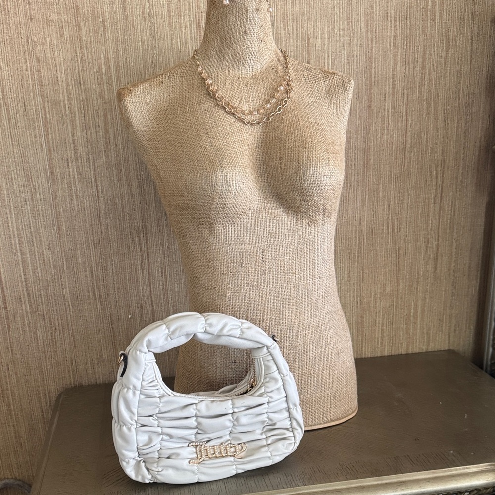 Juicy Couture Quilted Mini Bag in Cream